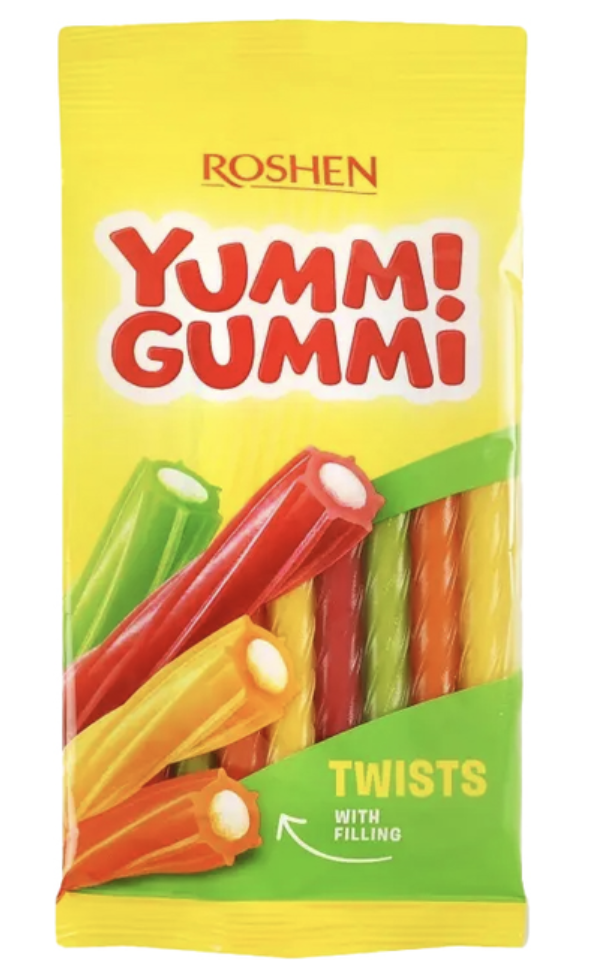 Цукерки Рошен Yummi Gummi Twists 70г